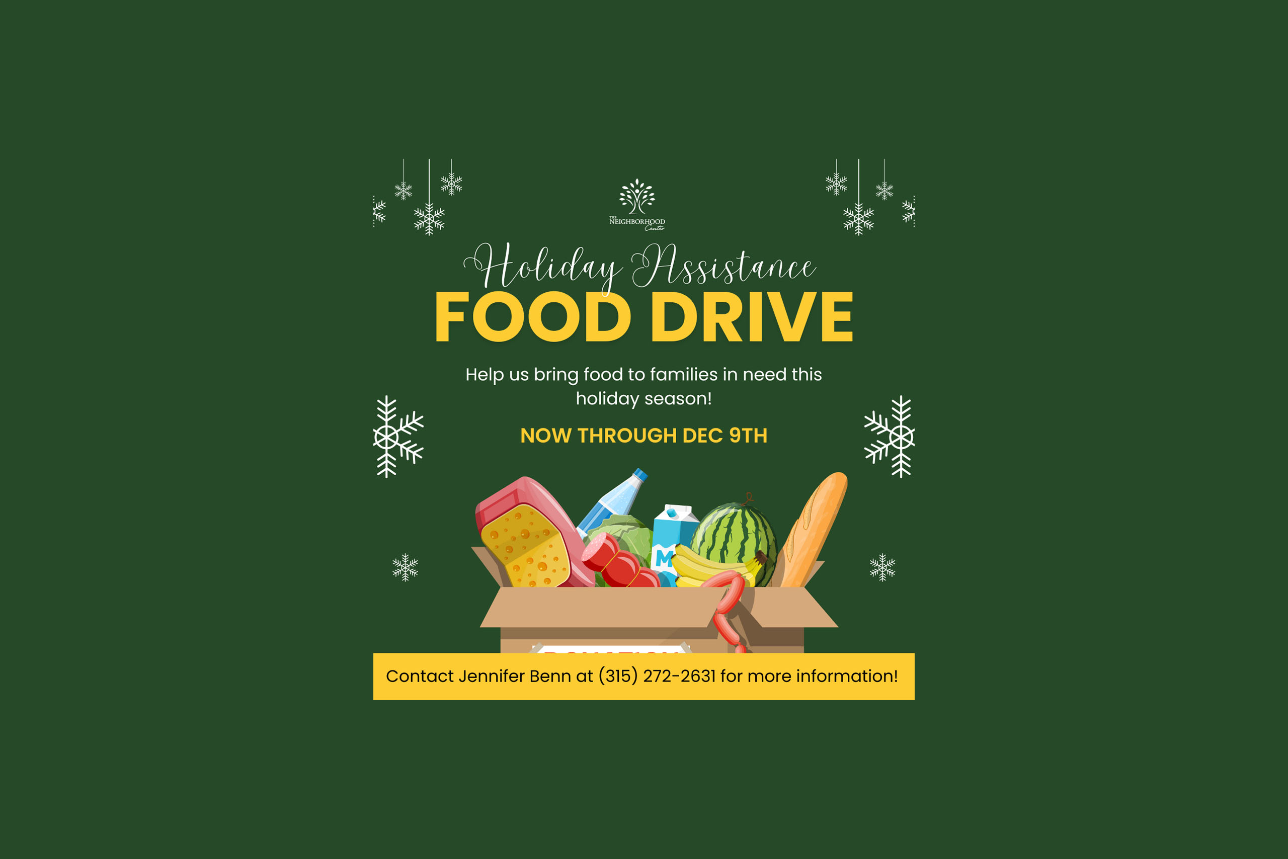 Neighborhood Center Food Drive Appeals to the Community for Support